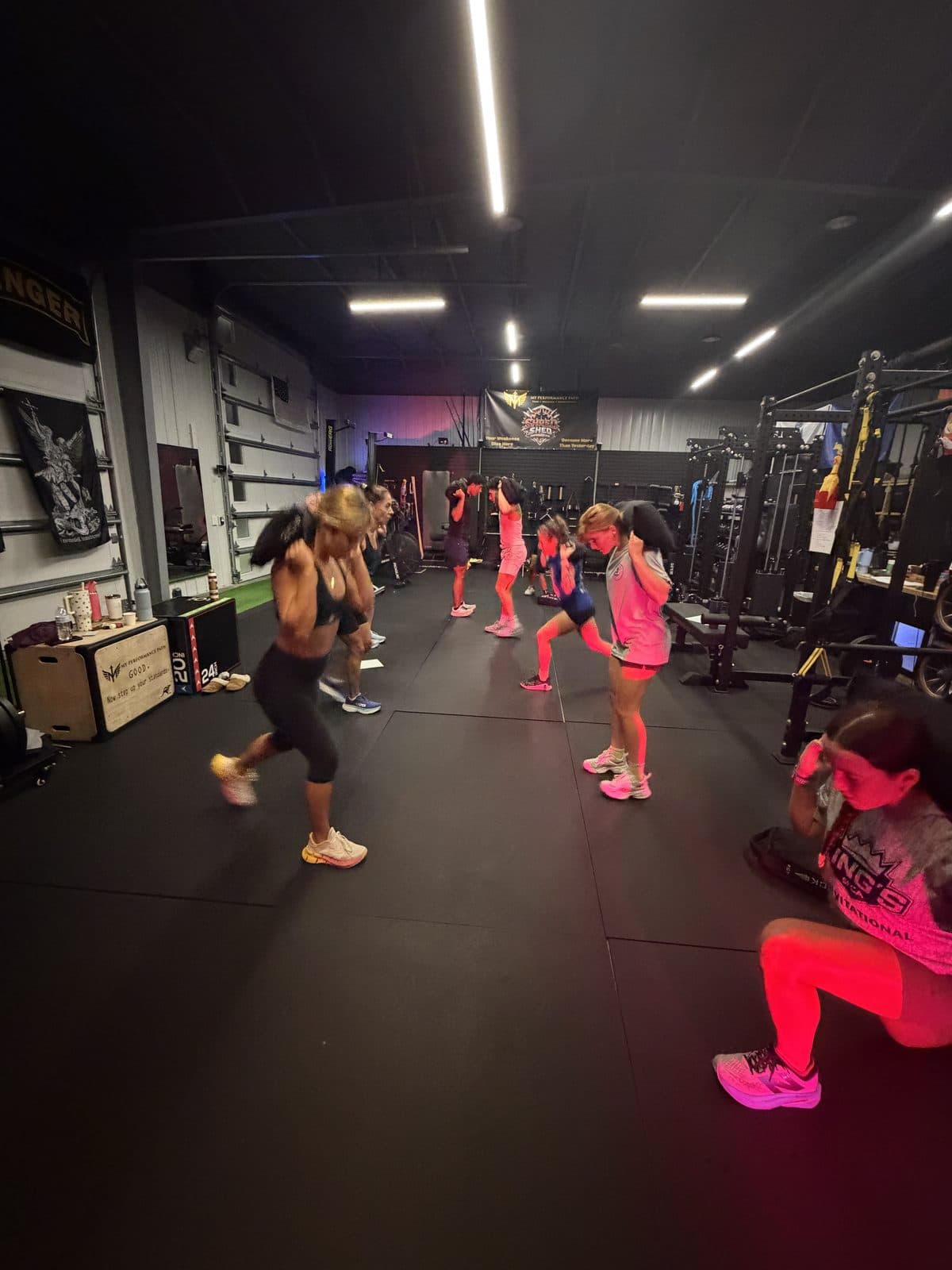 Coached training session at The Shred Shed — building strength while losing fat