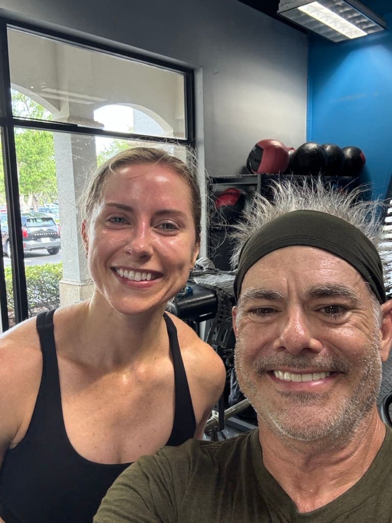Coaches Jim and Lara at the studio