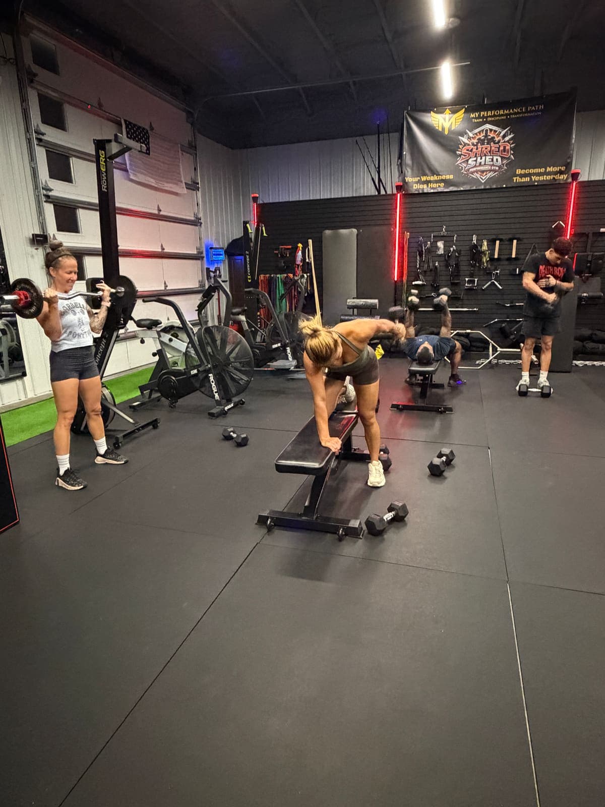 Coached one-on-one training session at The Shred Shed
